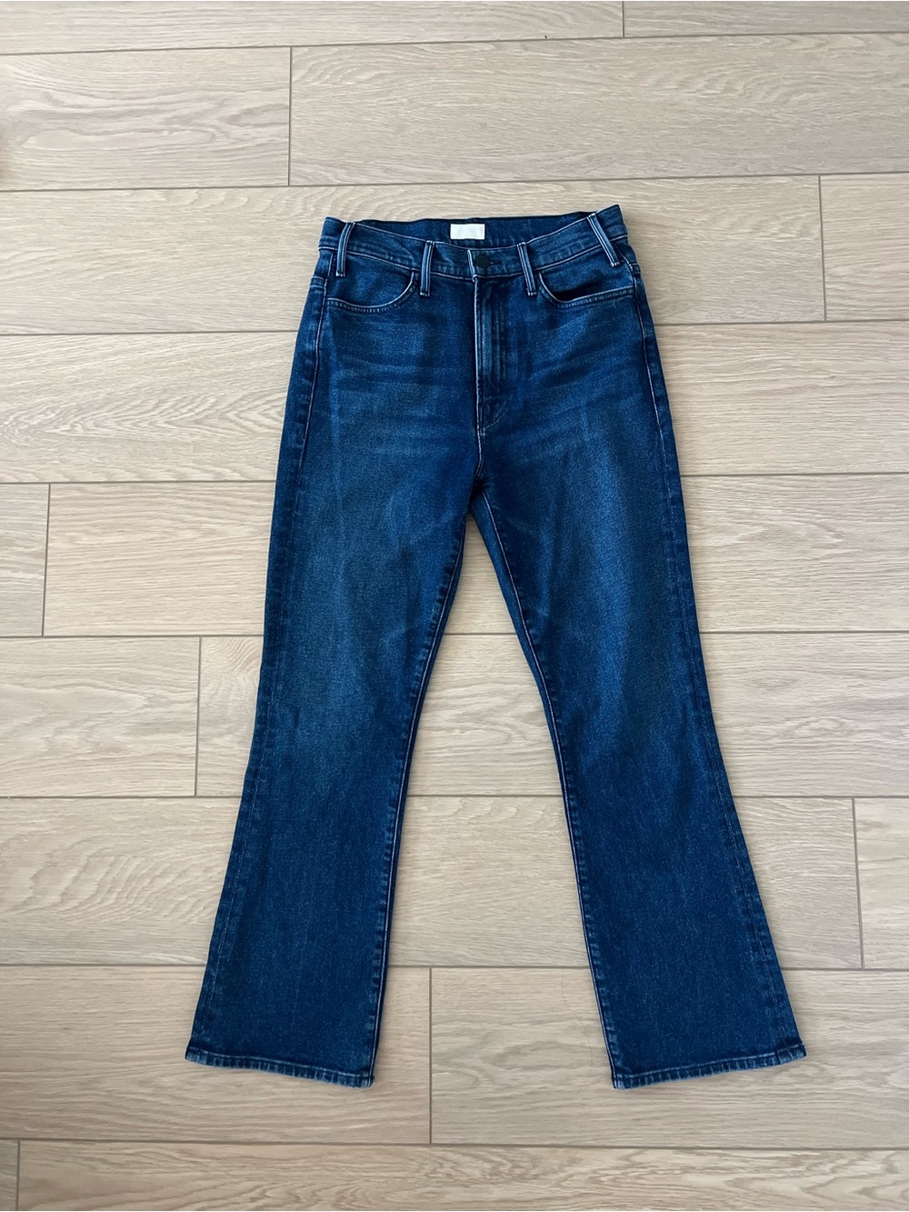 MOTHER the hustler ankle jeans in “blue ink” wash size 27